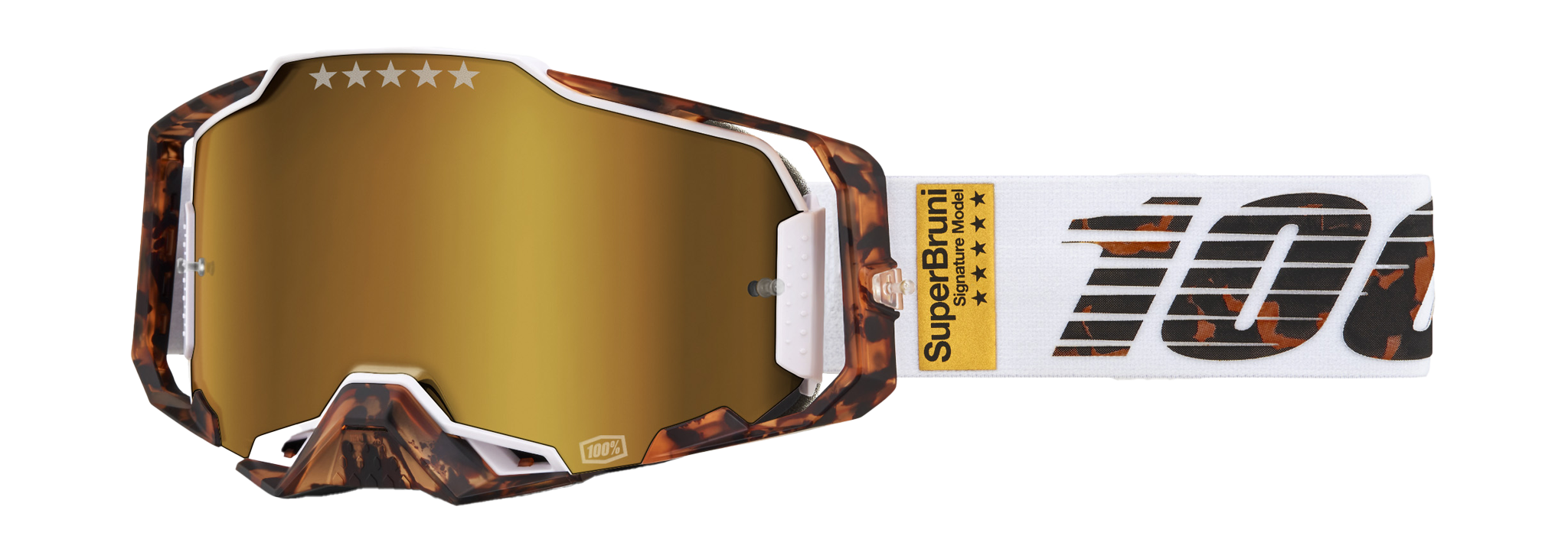 100% Crossbril Armega LE Bruni - Spiegel Goud Lens