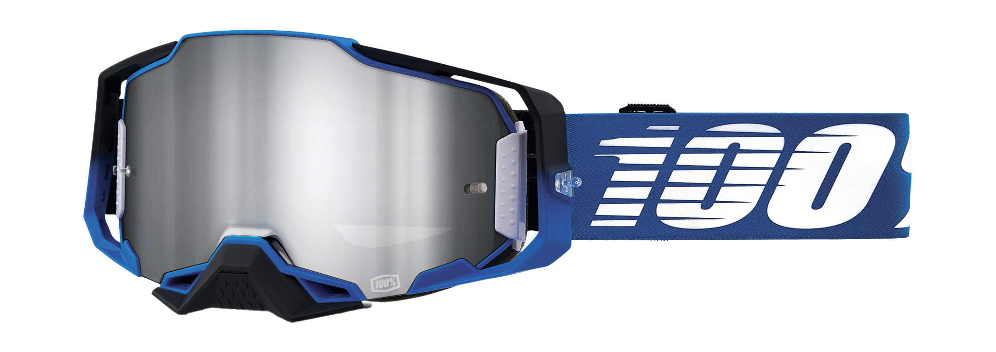 100% Crossbril Armega Rockchuck - Spiegel Zilver Flash Lens