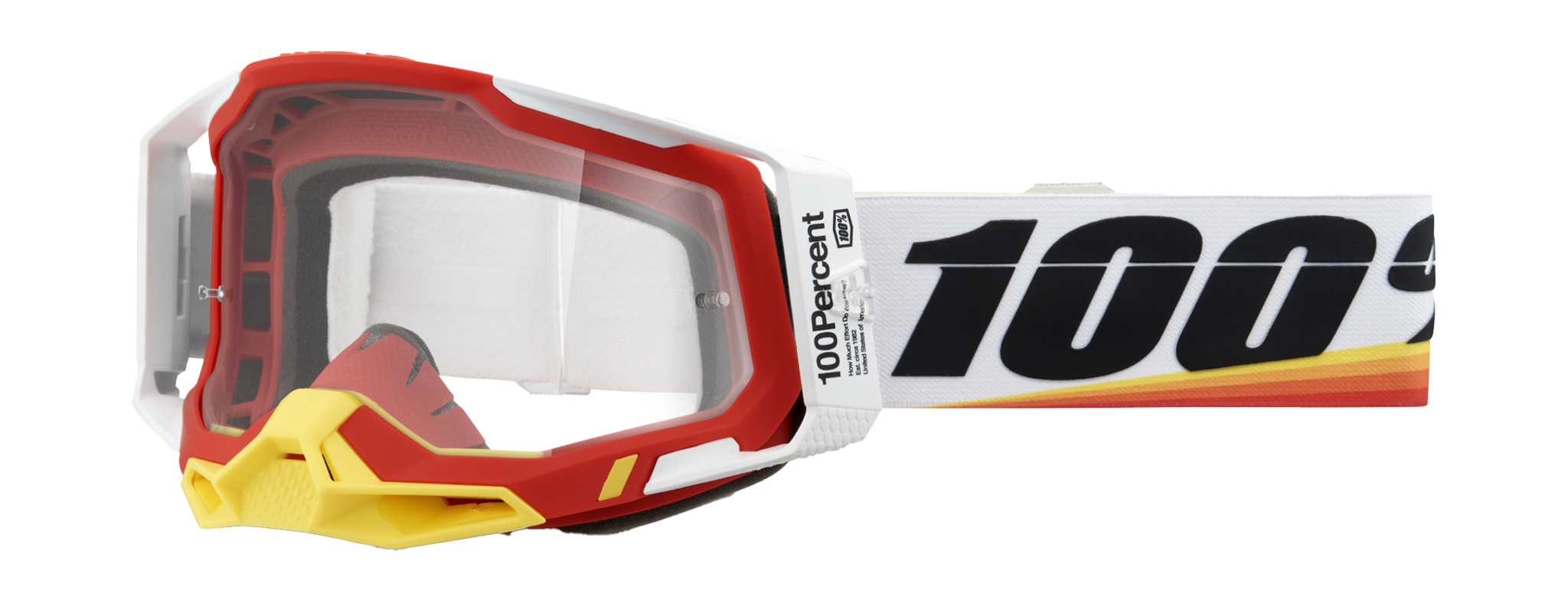 100% Crossbril Racecraft 2 Arsham Red - Clear Lens