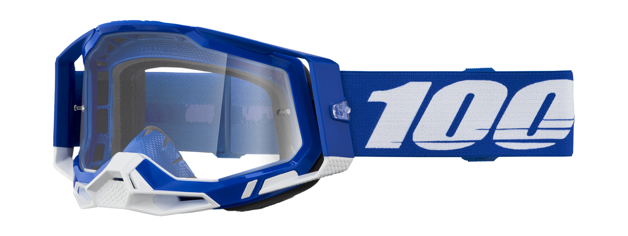 100% Crossbril Racecraft 2 Blue - Clear Lens