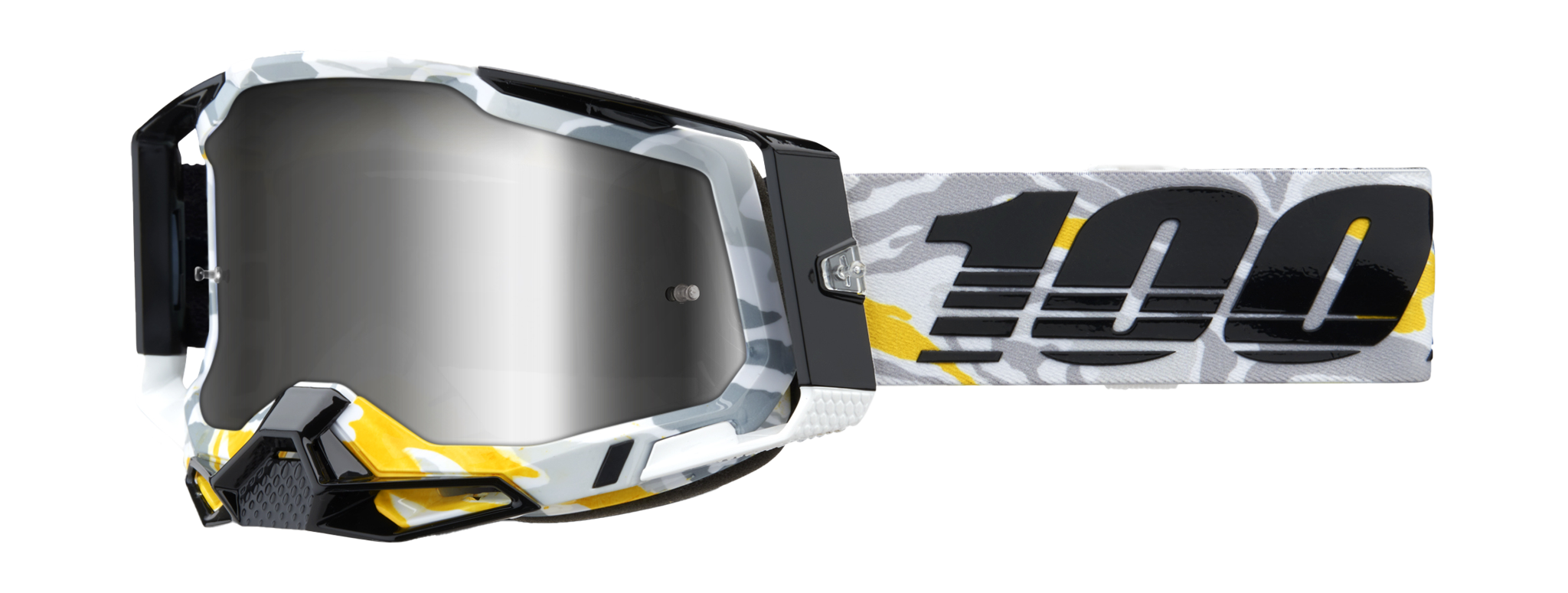 100% Crossbril Racecraft 2 Korb - Spiegel Zilver Lens