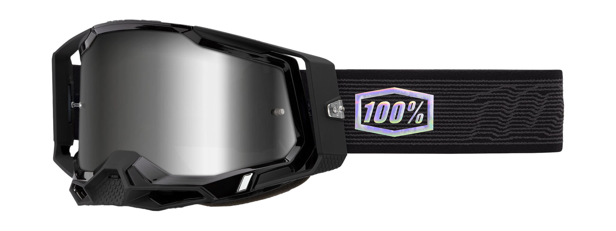 100% Crossbril Racecraft 2 Topo - Spiegel Zilver Lens