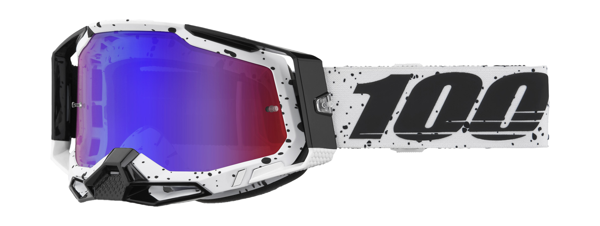 100% Crossbril Racecraft 2 Trinity - Spiegel Rood / Blauw Lens