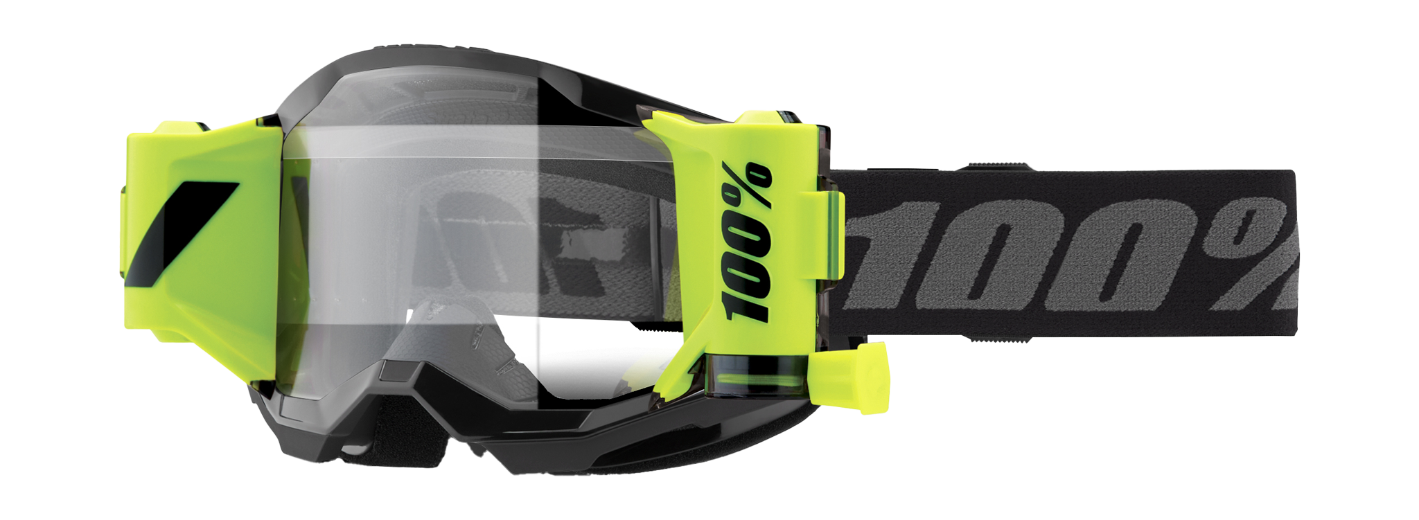 100% Crossbril Roll-Off Strata 2 Forecast Black - Clear Lens