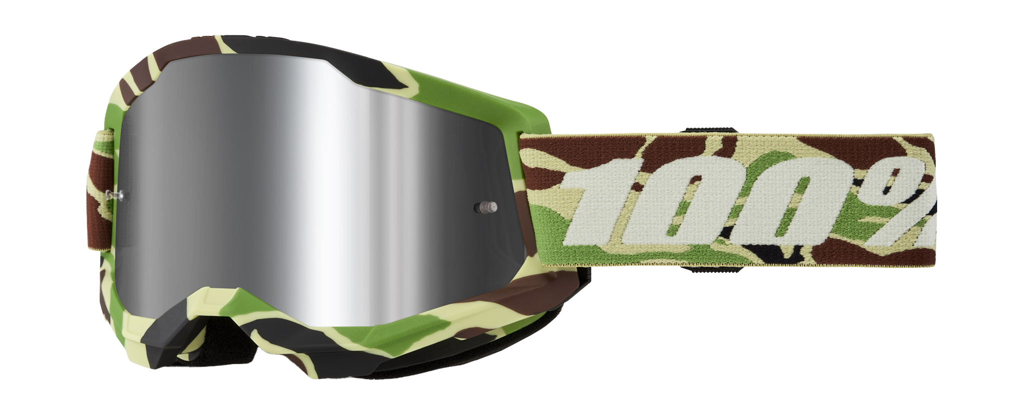 100% Crossbril Strata 2 War Camo - Spiegel Zilver Lens
