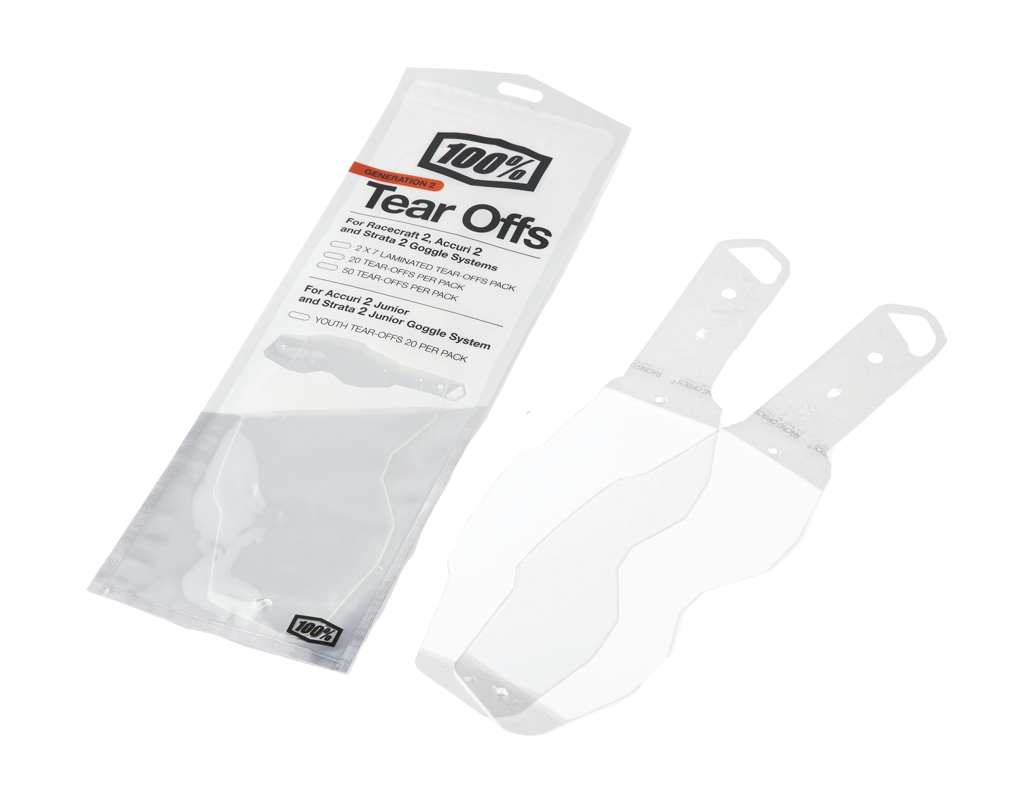 100% Tear-Offs Standaard RC2/AC2/ST2