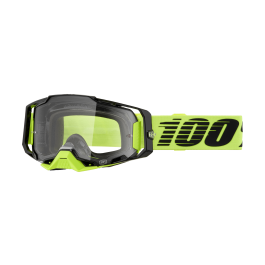 100% Crossbril Armega Neon Yellow - Clear Lens