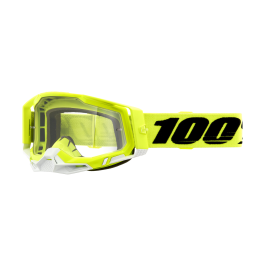 100% Crossbril Racecraft 2 Yellow - Clear Lens