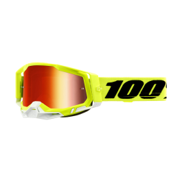 100% Crossbril Racecraft 2 Yellow - Spiegel Rood Lens
