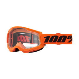 100% Crossbril Strata 2 Neon Orange - Clear Lens