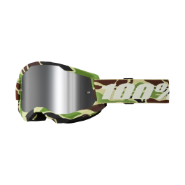 100% Crossbril Strata 2 War Camo - Spiegel Zilver Lens