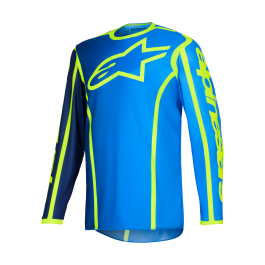 Alpinestars Motocross Jersey 2026 Fluid Apex - Blue / Fluo Yellow