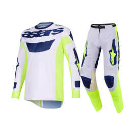 Alpinestars Motocross Gear 2026 Racer Air Riway - Light Grey / Fluo Yellow / Blue