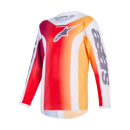 Alpinestars Youth Motocross Jersey 2026 Fluid Portl - Red / Light Grey / Dark Grey
