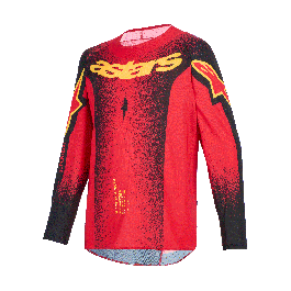 Alpinestars Kinder Cross Shirt 2026 Supertech Scenz - Rood / Zwart / Geel