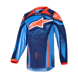 Alpinestars Mini Cross Shirt 2026 Racer Nomur - Donker Navy / Oranje / Ucla / Blauw